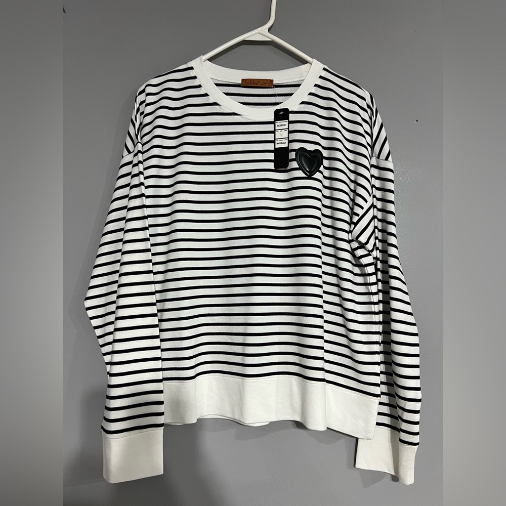 Belldini Women’s Striped Long Sleeve Top